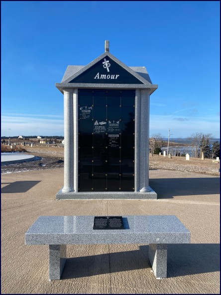 The columbarium among the headstones
