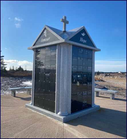 The columbarium at Immaculate Conception Parish Cemetery